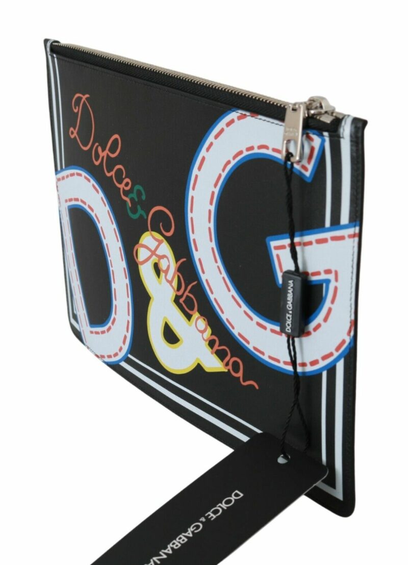 Dolce & Gabbana Elegant Black Leather Coin Wallet - Image 3