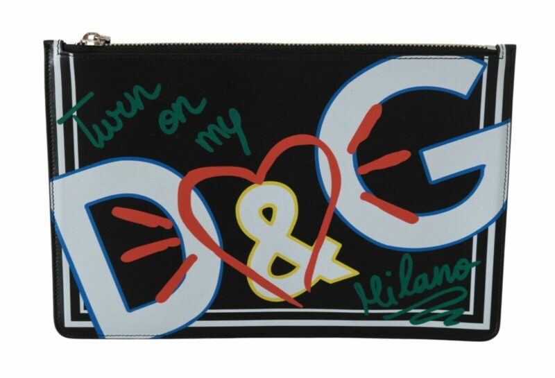 Dolce & Gabbana Elegant Black Leather Coin Wallet - Image 4