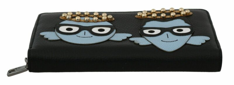 Dolce & Gabbana Elegant Black Leather Zip Wallet - Image 4