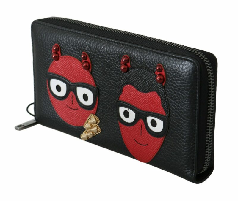 Dolce & Gabbana Chic Black and Red Leather Continental Wallet - Image 2