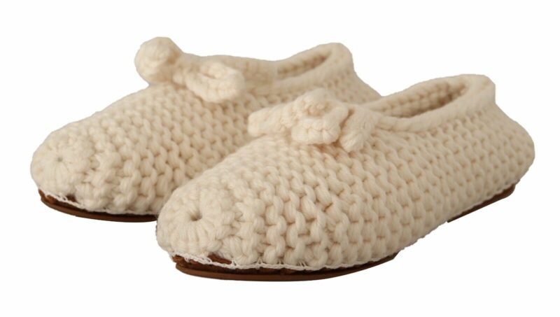 Dolce & Gabbana Chic Wool Knit Ballerina Flats - Image 3