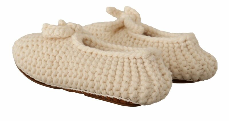 Dolce & Gabbana Chic Wool Knit Ballerina Flats - Image 4