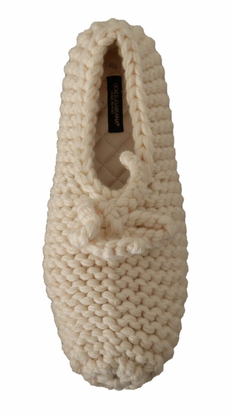 Dolce & Gabbana Chic Wool Knit Ballerina Flats - Image 7