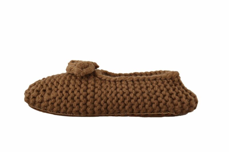 Dolce & Gabbana Elegant Wool Knit Ballerina Flats in Brown - Image 5