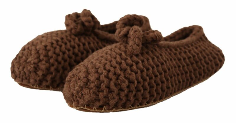 Dolce & Gabbana Elegant Wool Knit Ballerina Flats - Image 3