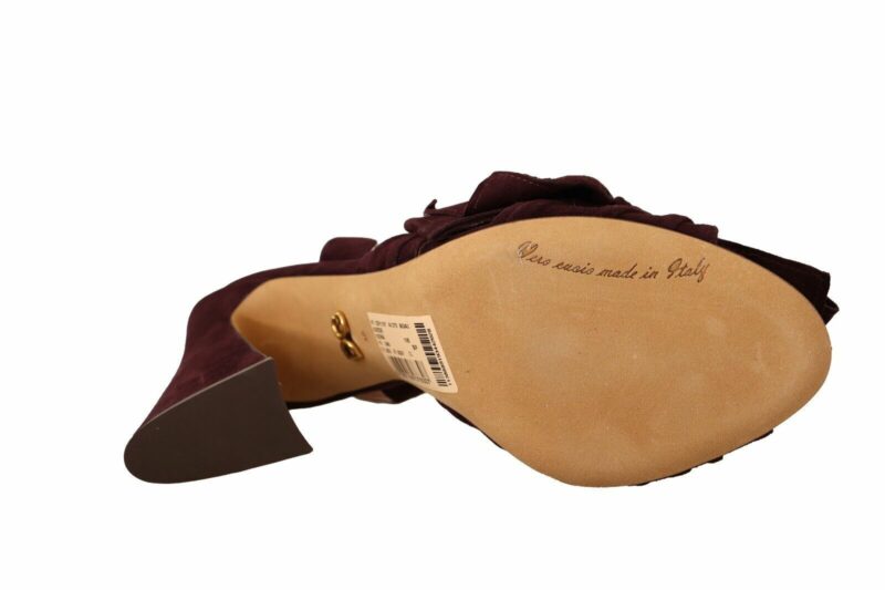 Dolce & Gabbana Elegant Purple Suede Heels Sandals - Image 5