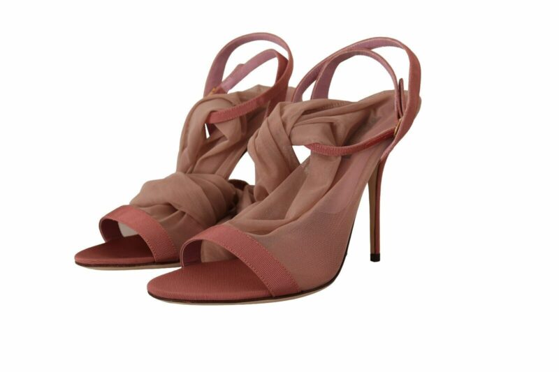 Dolce & Gabbana Elegant Pink Ankle Strap Heels Sandals - Image 2