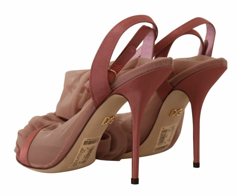 Dolce & Gabbana Elegant Pink Ankle Strap Heels Sandals - Image 3