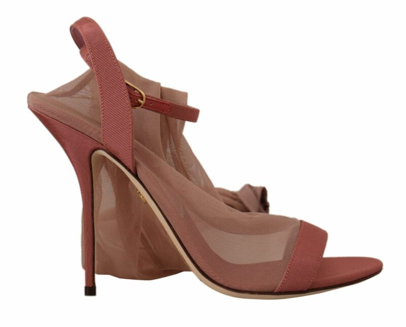 Dolce & Gabbana Elegant Pink Ankle Strap Heels Sandals - Image 5