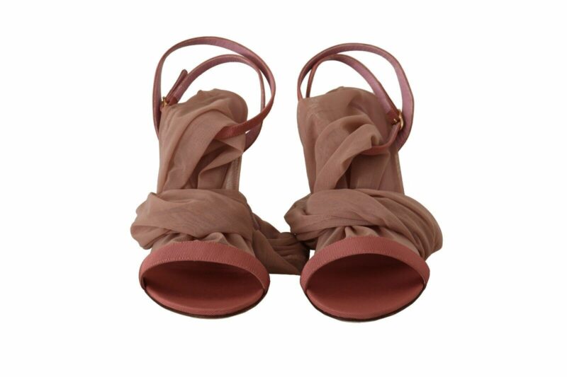 Dolce & Gabbana Elegant Pink Ankle Strap Heels Sandals - Image 7