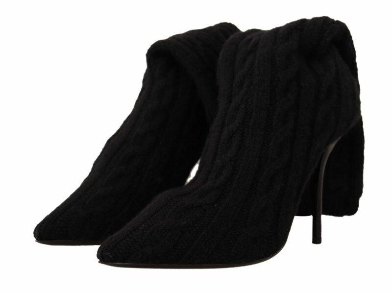 Dolce & Gabbana Elegant Stretch Sock Boots in Black - Image 3