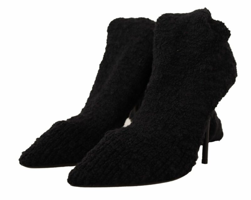 Dolce & Gabbana Chic Black Stretch Sock Boots - Image 3