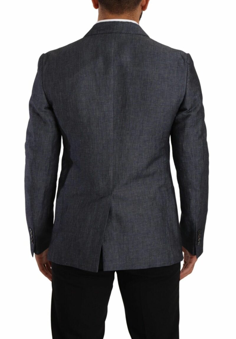 Dolce & Gabbana Elegant Slim Fit Two-Button Blue Blazer - Image 3