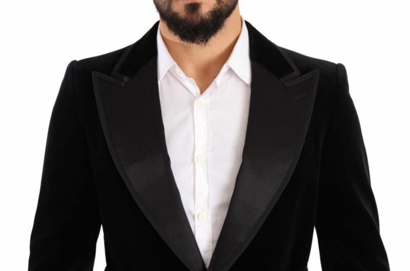 Dolce & Gabbana Elegant Single Breasted Velvet Blazer - Image 4