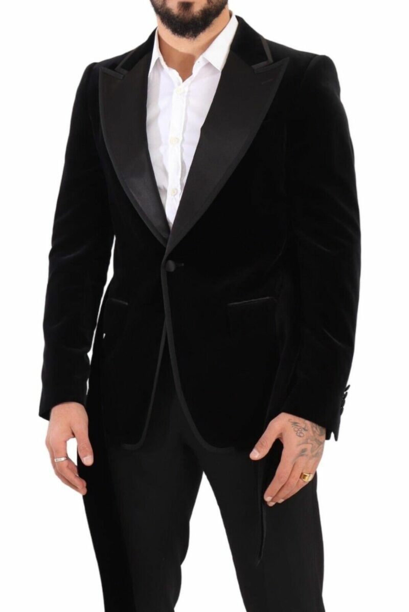 Dolce & Gabbana Elegant Single Breasted Velvet Blazer - Image 5