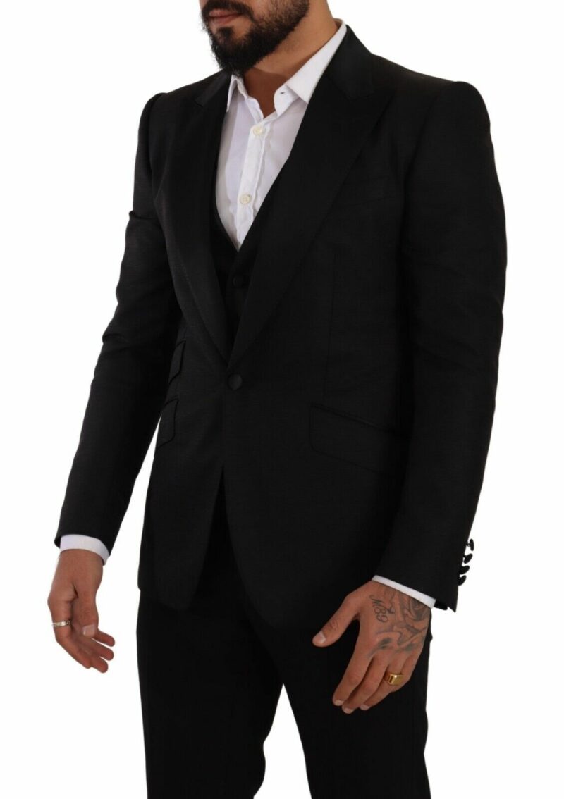 Dolce & Gabbana Sicilia Slim Fit Black Suit Ensemble - Image 8