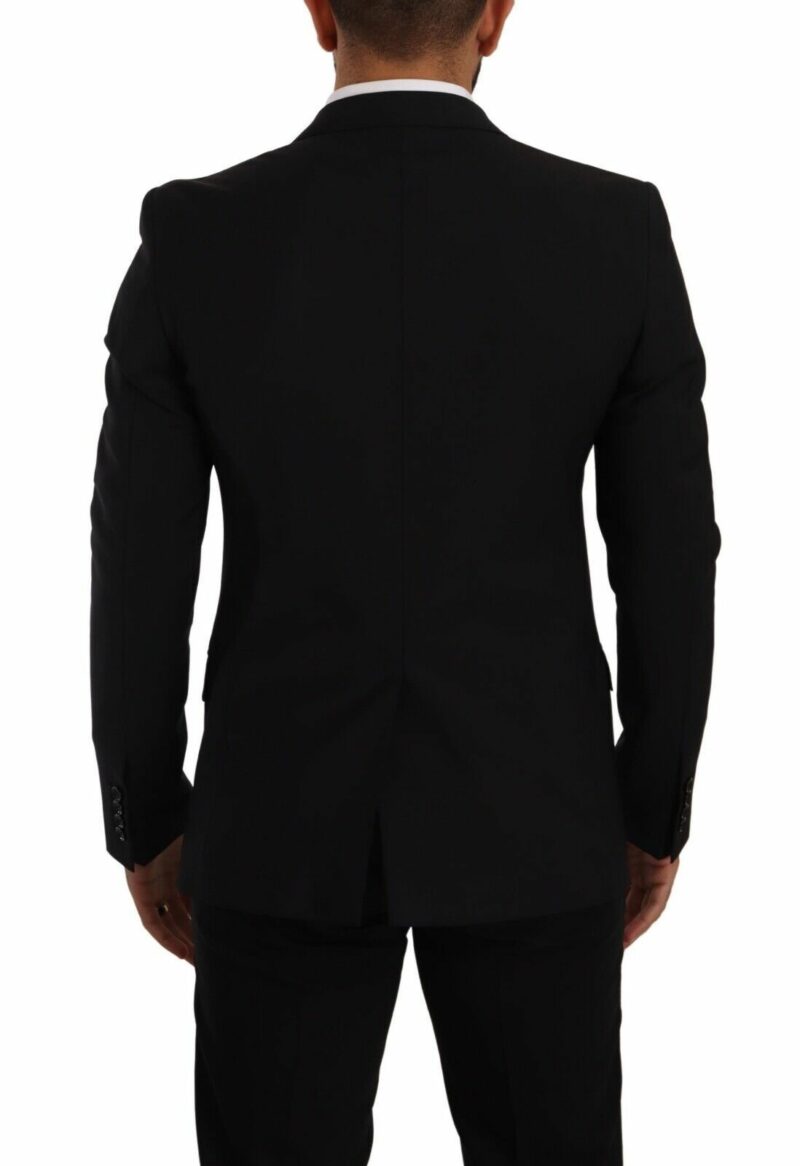 Dolce & Gabbana Elegant Black Martini Slim Fit Blazer and Vest - Image 2