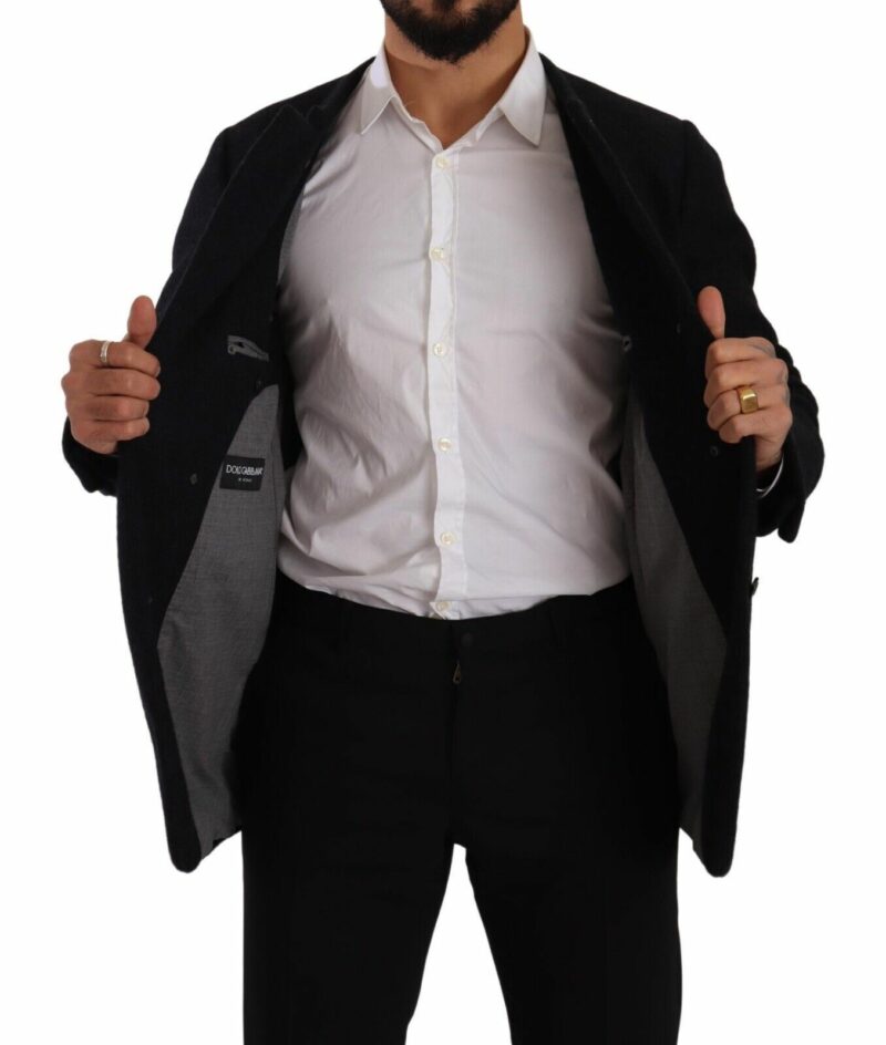 Dolce & Gabbana Elegant Dark Grey Alpaca Blend Jacket - Image 6