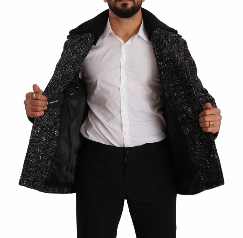 Dolce & Gabbana Chic Double Breasted Wool Blend Overcoat - Image 6