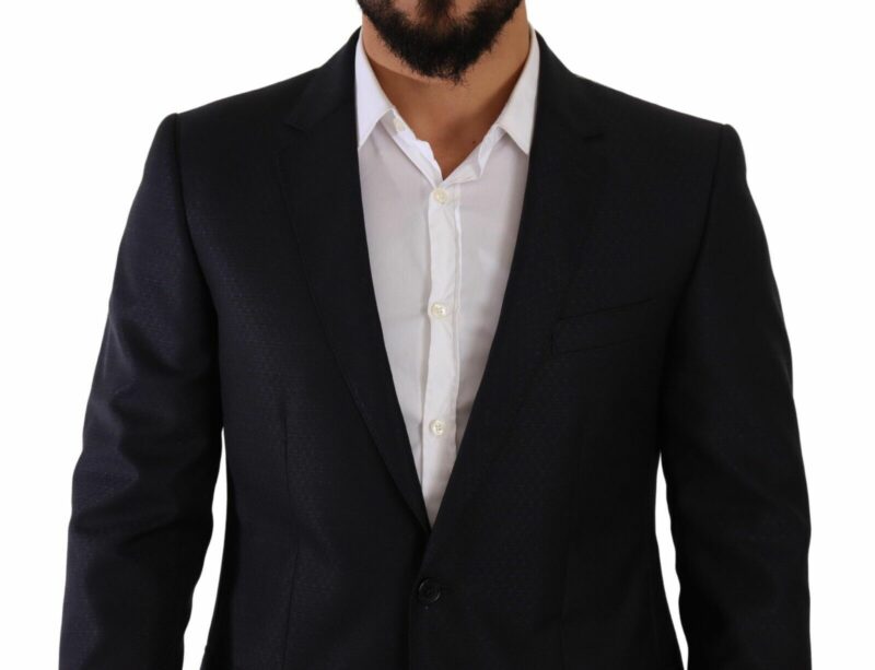 Dolce & Gabbana Elegant Slim Fit Wool Silk Cashmere Men's Suit - Image 4