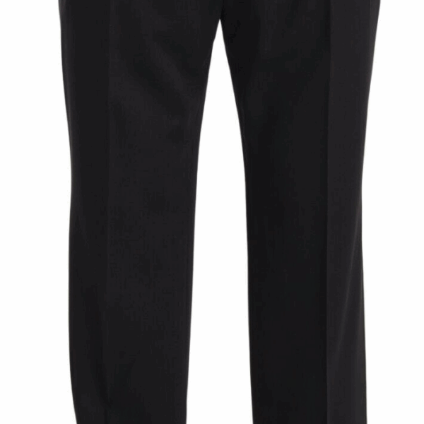Dolce & Gabbana Elegant Black Wool Tuxedo Trousers