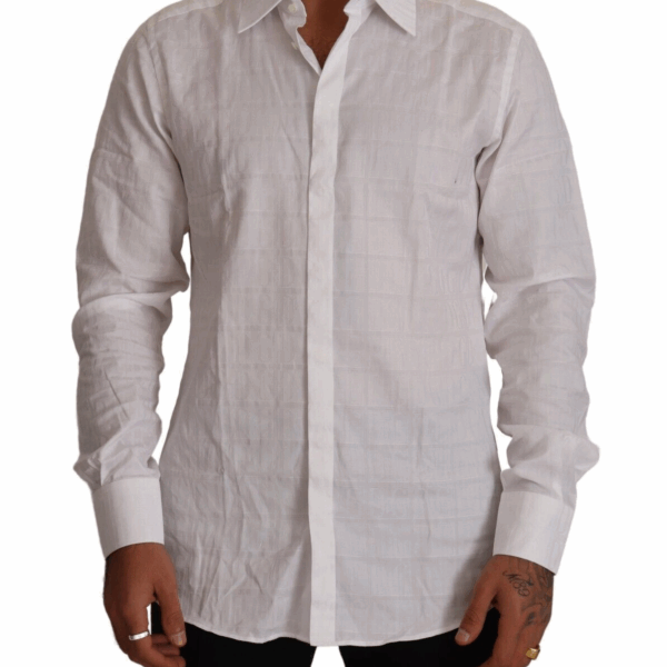 Dolce & Gabbana Elegant White Cotton Dress Shirt - Slim Fit
