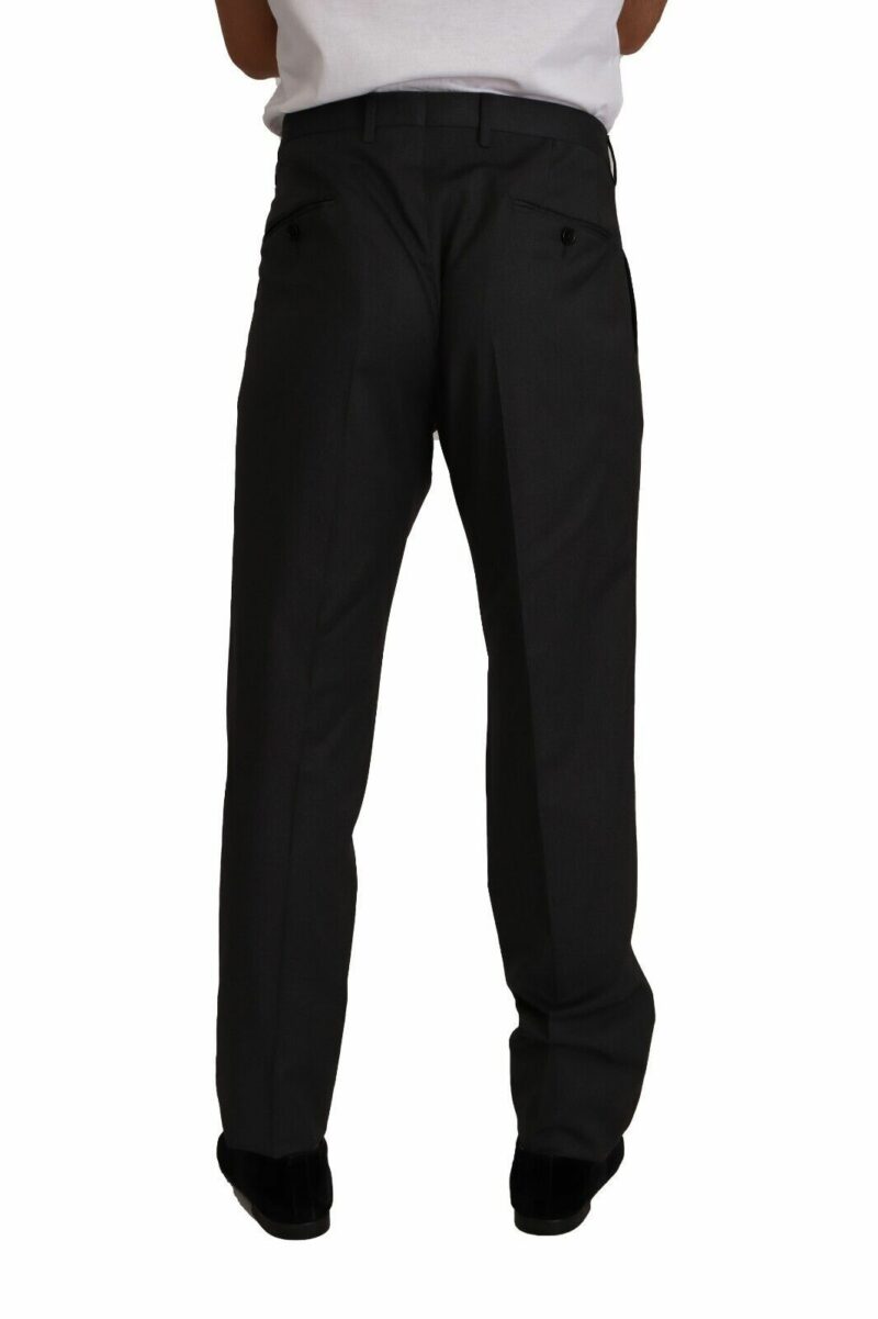 Dolce & Gabbana Elegant Grey Wool Dress Trousers - Image 2