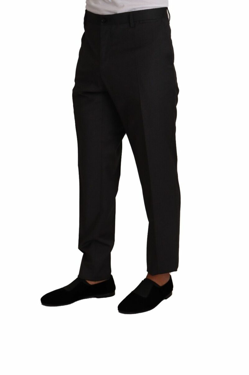 Dolce & Gabbana Elegant Grey Wool Dress Trousers - Image 3