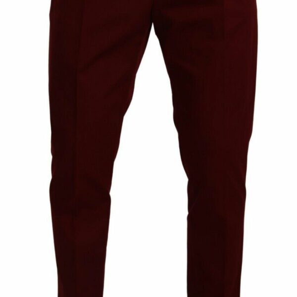 Dolce & Gabbana Elegant Dark Red Dress Chinos for Men