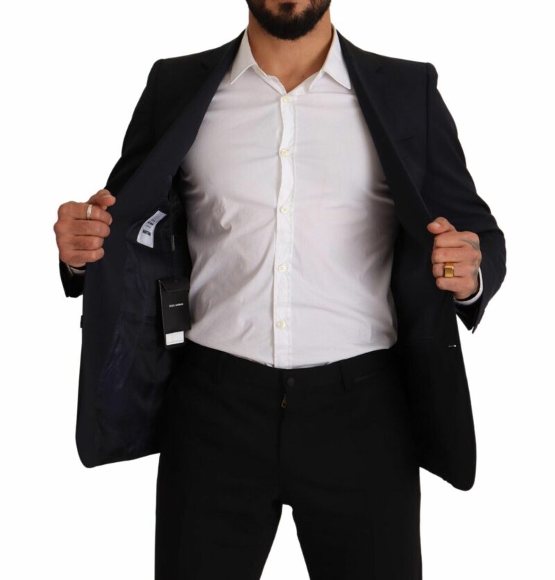 Dolce & Gabbana Sleek Navy Martini Slim Fit Wool Blazer - Image 5