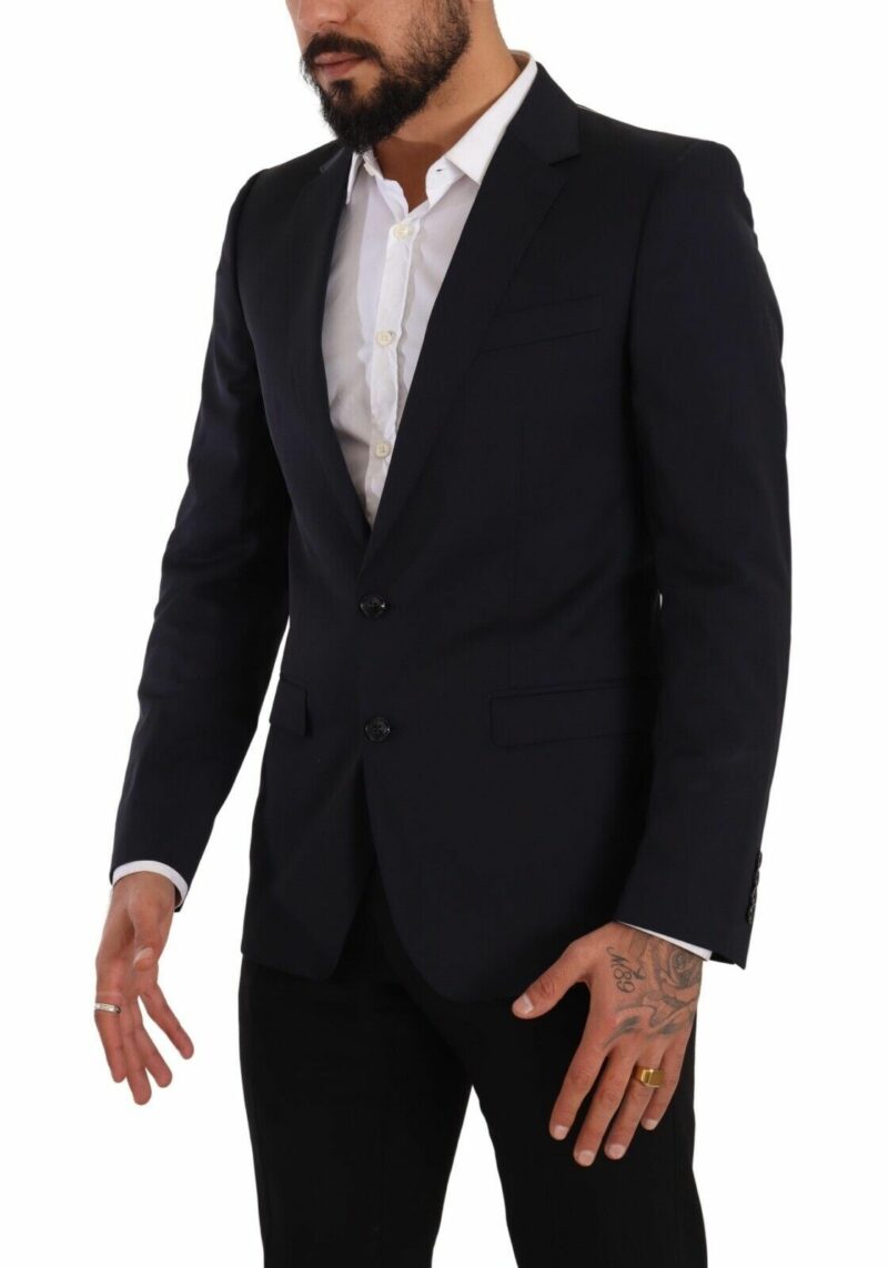 Dolce & Gabbana Sleek Navy Martini Slim Fit Wool Blazer - Image 6