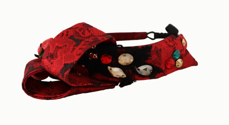 Dolce & Gabbana Cherry Sicily Embellished Red Diadem - Image 5