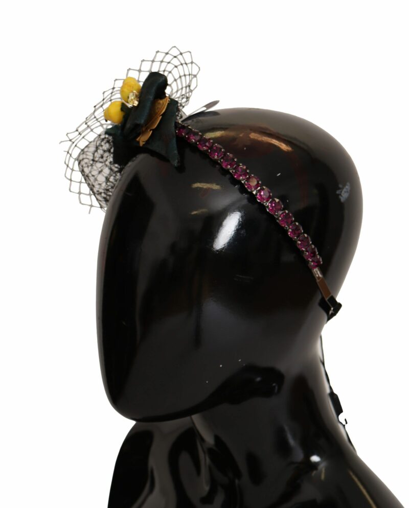 Dolce & Gabbana Charming Sicilian Lemon Crystal Headband - Image 3