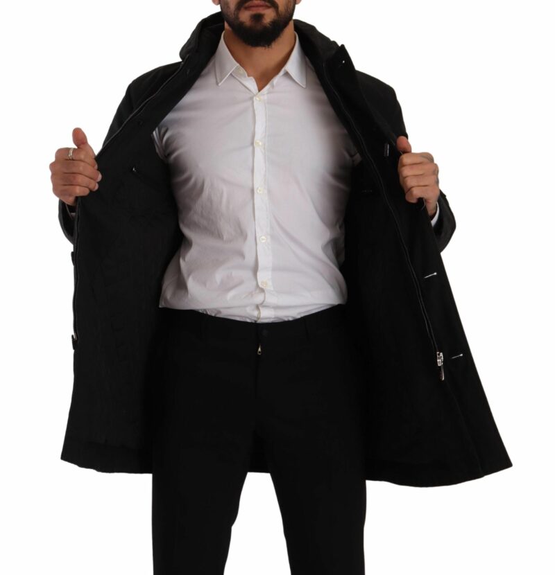 Dolce & Gabbana Elegant Black Parka Hooded Jacket - Image 7
