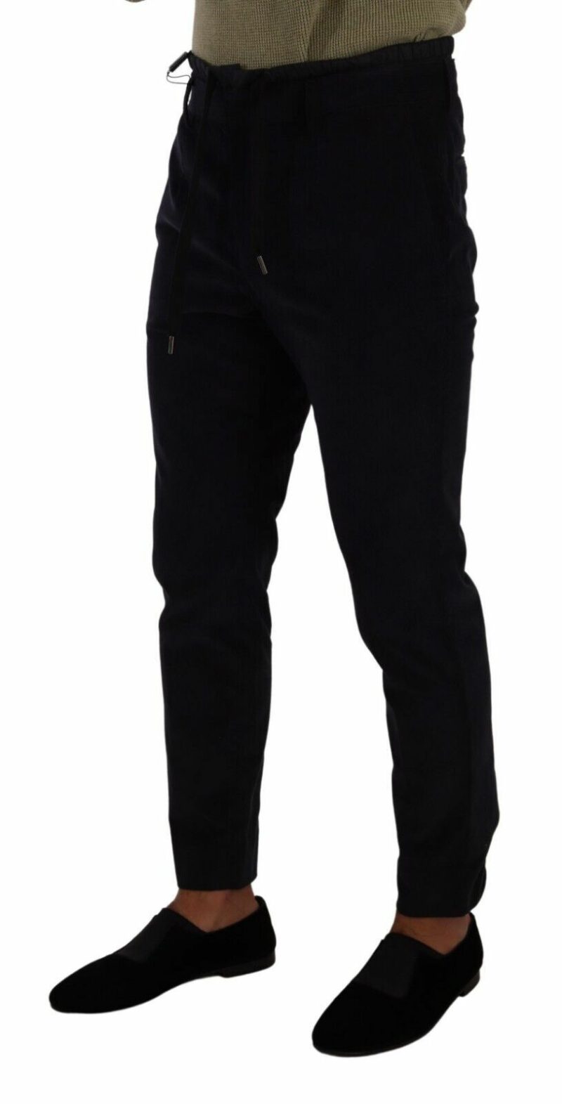 Dolce & Gabbana Slim Fit Luxe Corduroy Pants in Dark Blue - Image 4