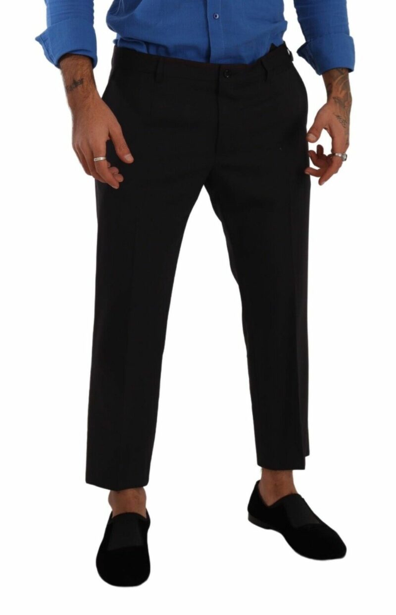 Dolce & Gabbana Elegant Cropped Wool Stretch Pants - Image 3