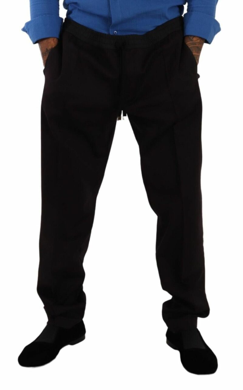 Dolce & Gabbana Elegant Burgundy Cotton Joggers - Image 4