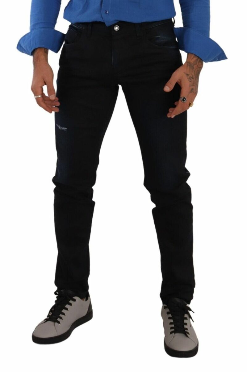 Dolce & Gabbana Elegant Slim Fit Dark Blue Denim Jeans - Image 4