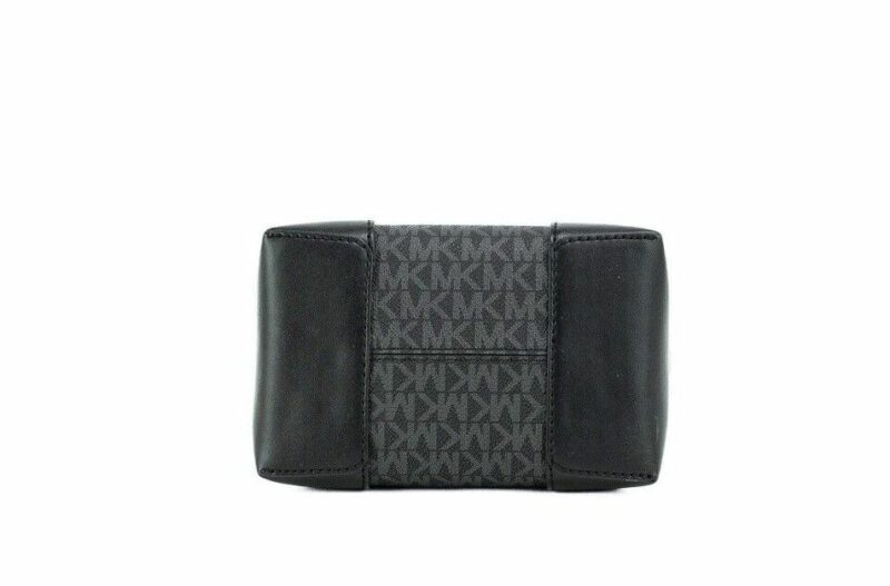 Michael Kors Mercer Small Black Signature Leather Bucket Crossbody Handbag Purse - Image 3