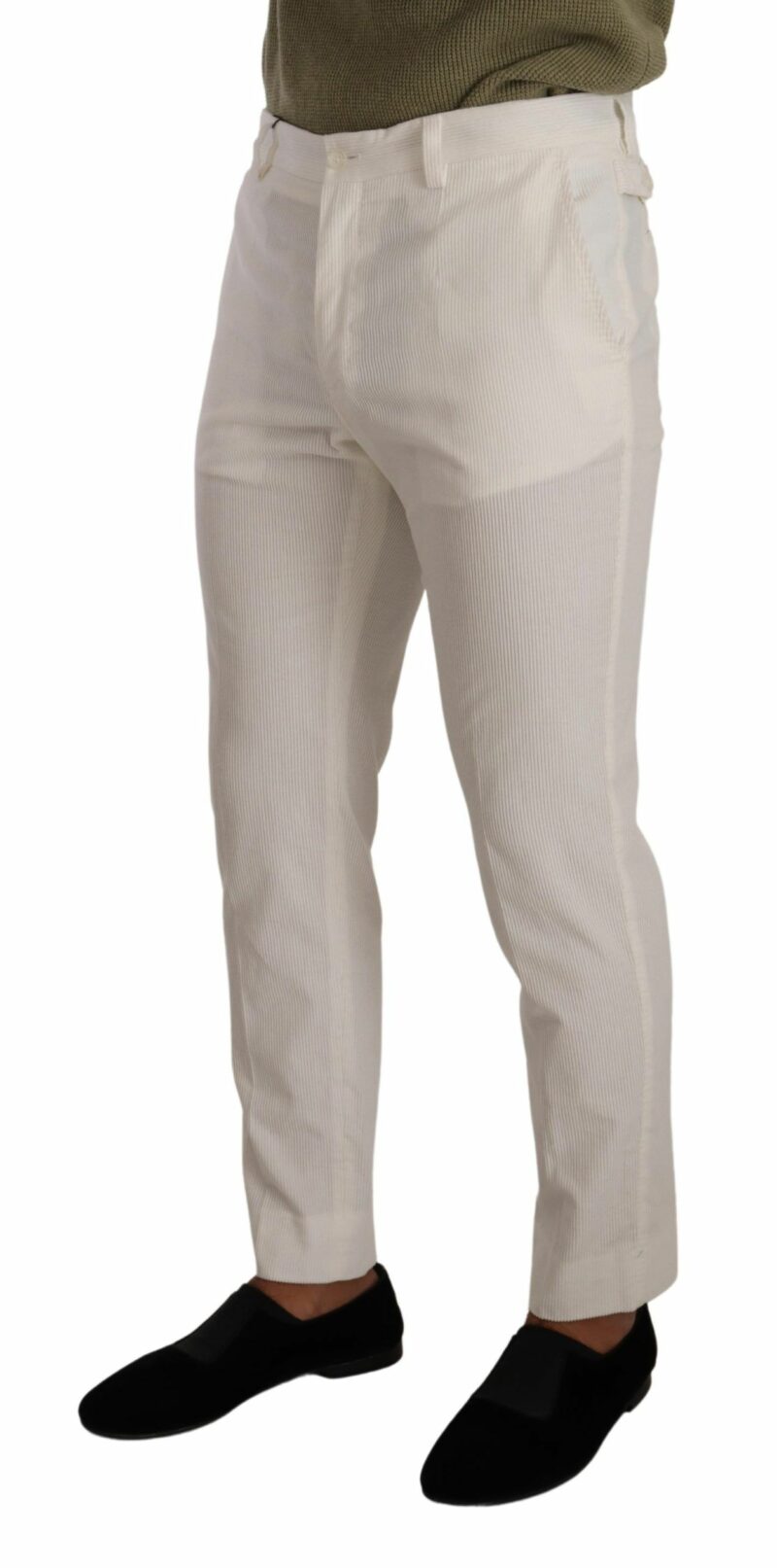Dolce & Gabbana Elegant Slim Fit Cotton Trousers - Image 3