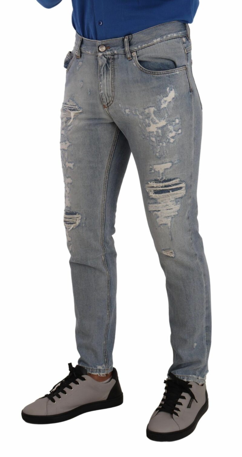 Dolce & Gabbana Elegant Light Blue Straight Denim Jeans - Image 2
