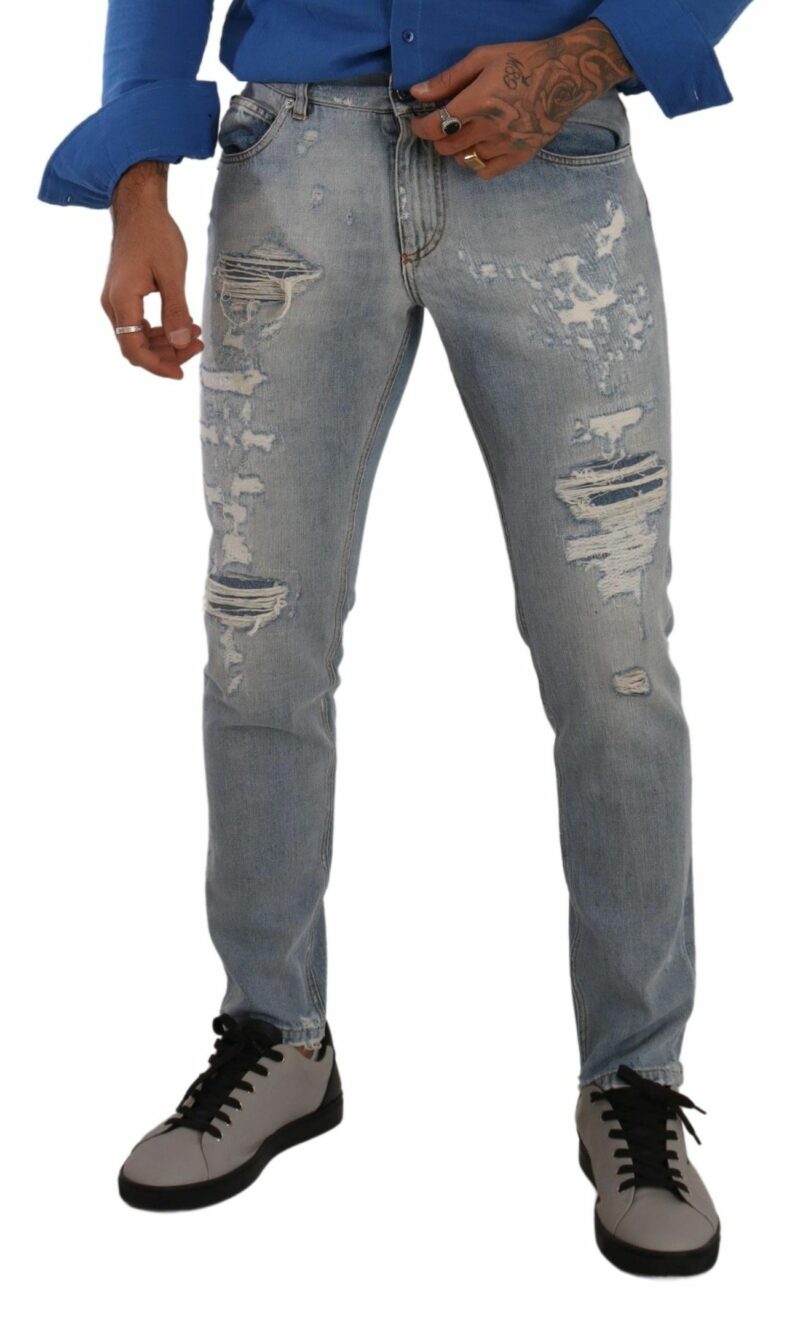 Dolce & Gabbana Elegant Light Blue Straight Denim Jeans - Image 4