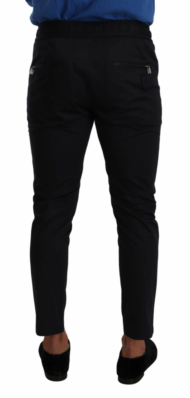 Dolce & Gabbana Elegant Dark Blue Skinny Jogging Pants - Image 4