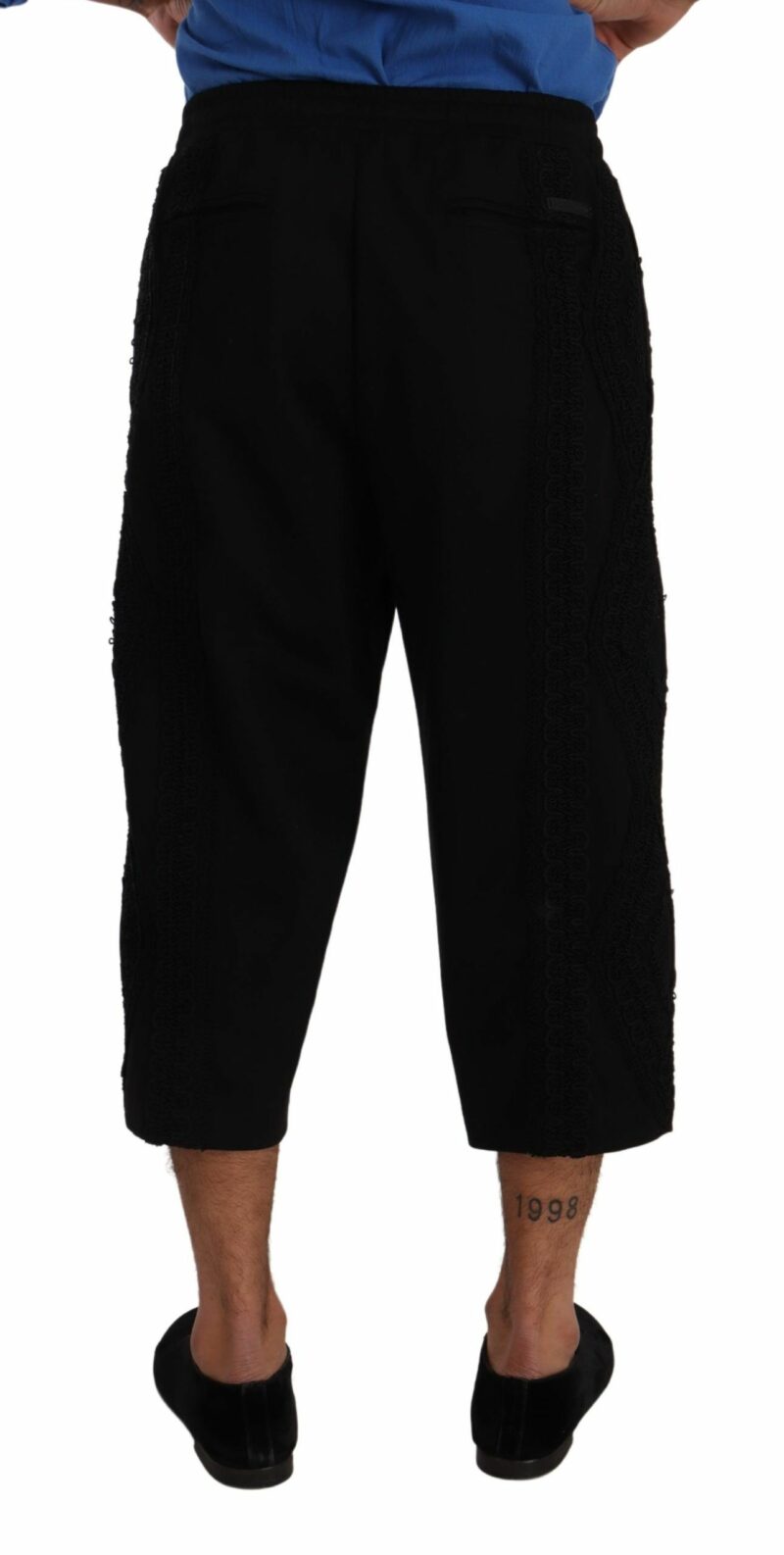 Dolce & Gabbana Elegant Black Cotton Blend Cropped Pants - Image 3