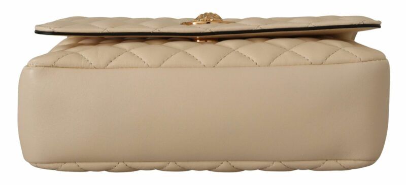 Versace Elegant White Nappa Leather Shoulder Bag - Image 6