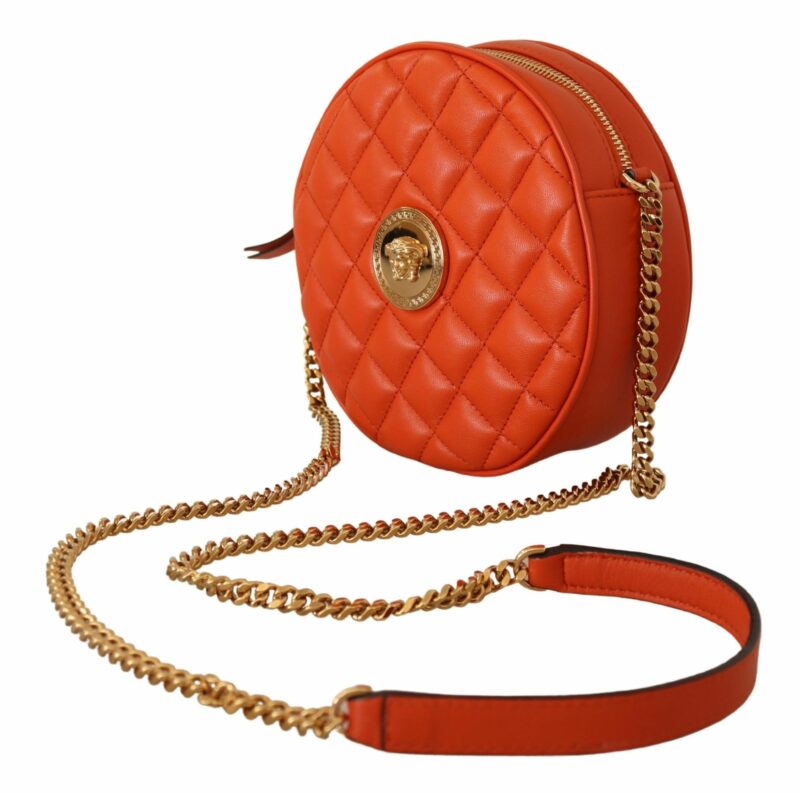 Versace Elegant Round Nappa Leather Crossbody Bag - Image 2