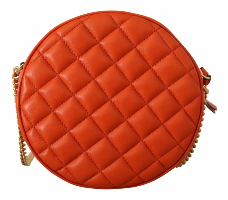 Versace Elegant Round Nappa Leather Crossbody Bag - Image 3