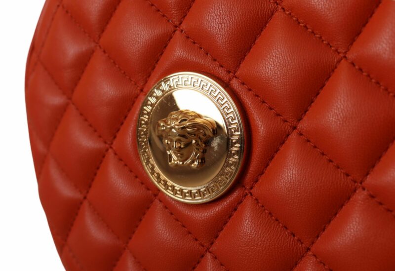 Versace Elegant Round Nappa Leather Crossbody Bag - Image 5