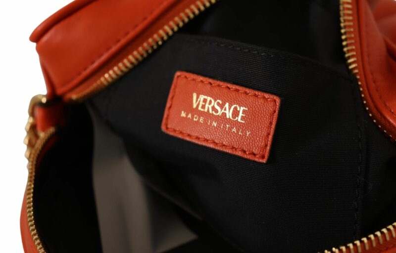 Versace Elegant Round Nappa Leather Crossbody Bag - Image 7