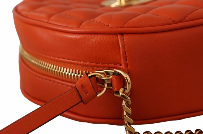 Versace Elegant Round Nappa Leather Crossbody Bag - Image 8